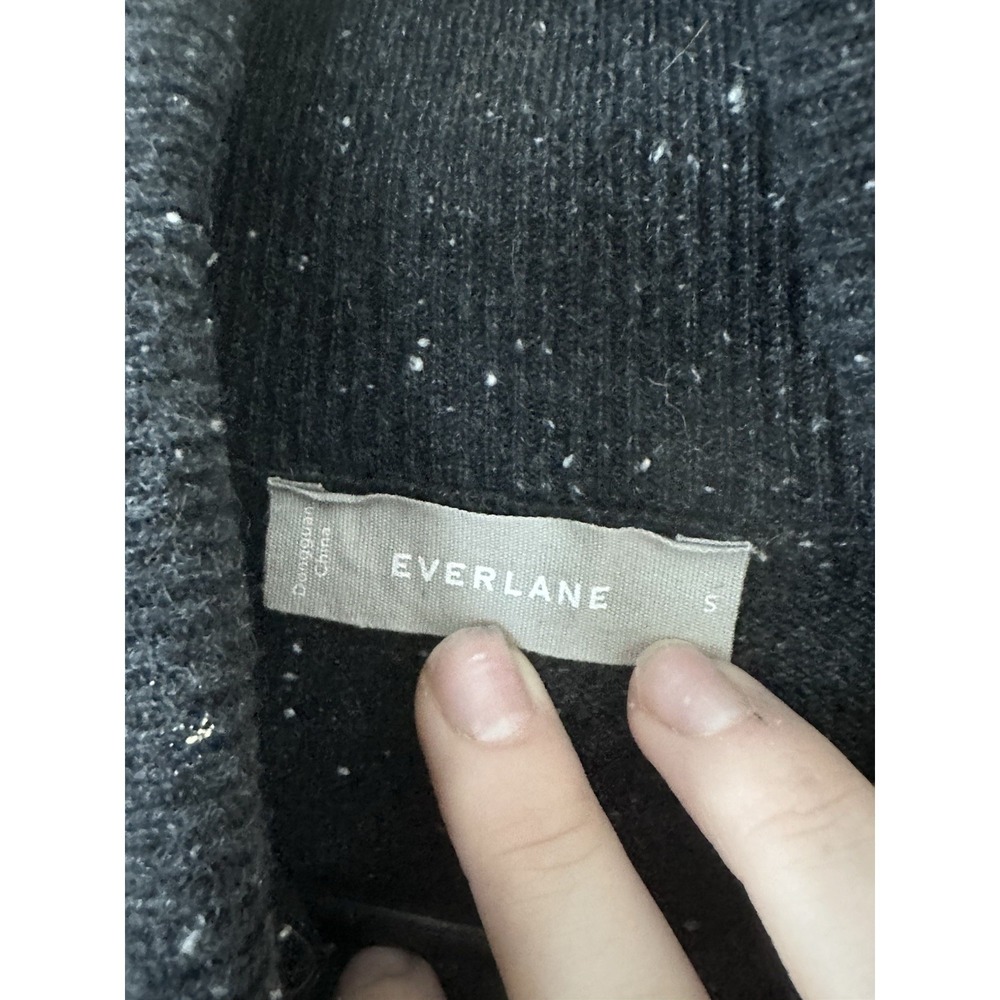 Everlane 100% Cashmere Turtleneck Speckled Minimalist Cozy Dress Womens Size S - Picture 6 of 12